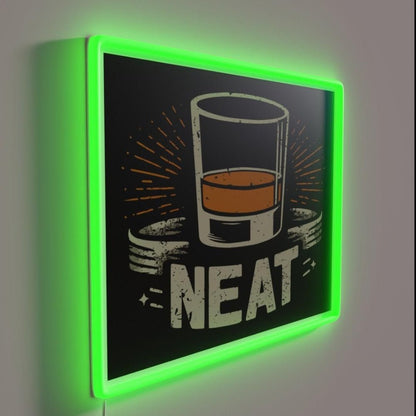 Whiskey Neat Old Fashioned Scotch And Bourbon Vii Rgb Led Neon Sign - Shineneon