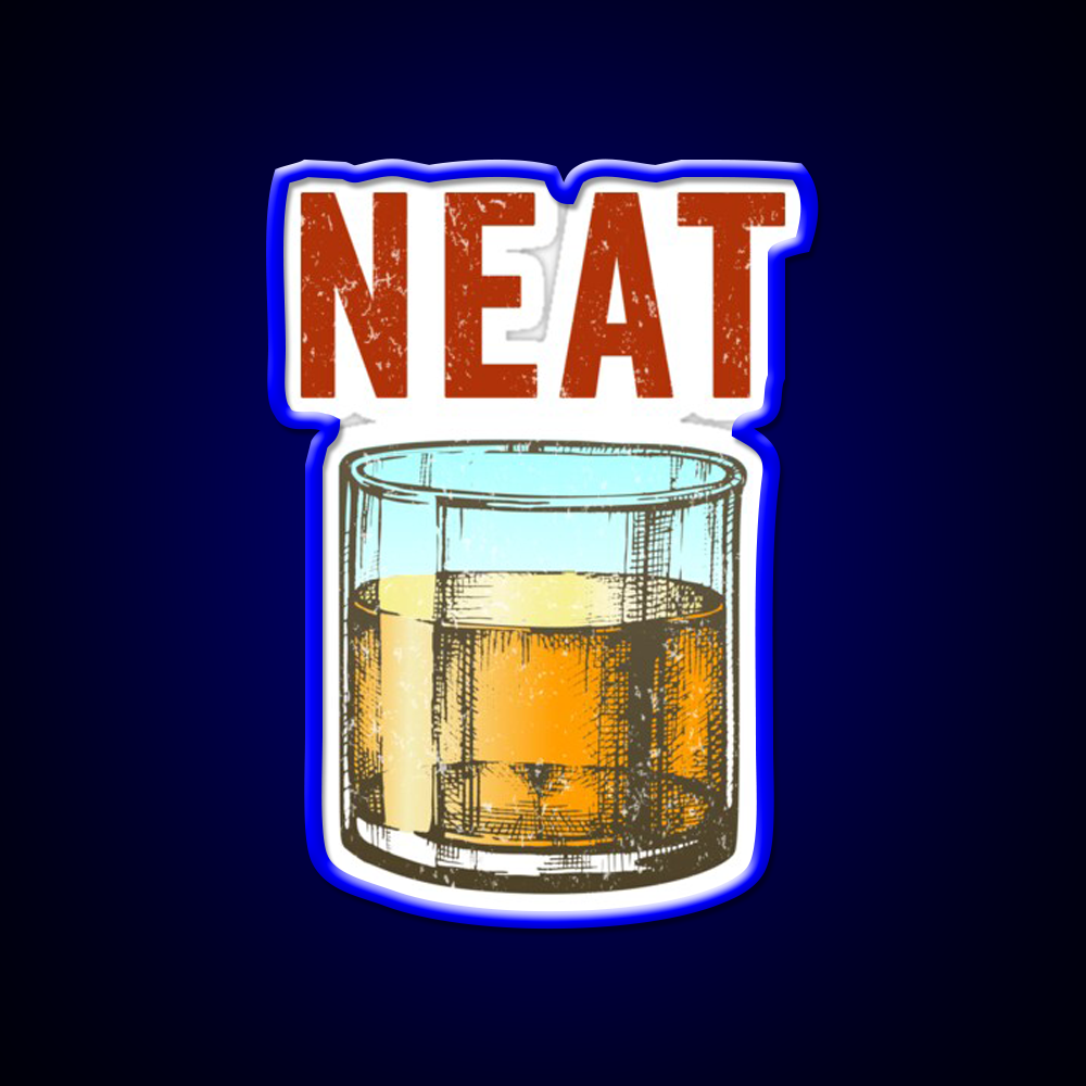 Whiskey Neat Old Fashioned Scotch Drinkers Beer Bar Decor Led Neon Sign Rgb Color - LED neon sign view 5