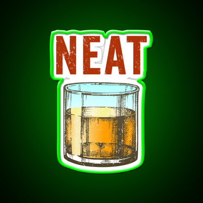 Whiskey Neat Old Fashioned Scotch Drinkers Beer Bar Decor Led Neon Sign Rgb Color - LED neon sign view 8