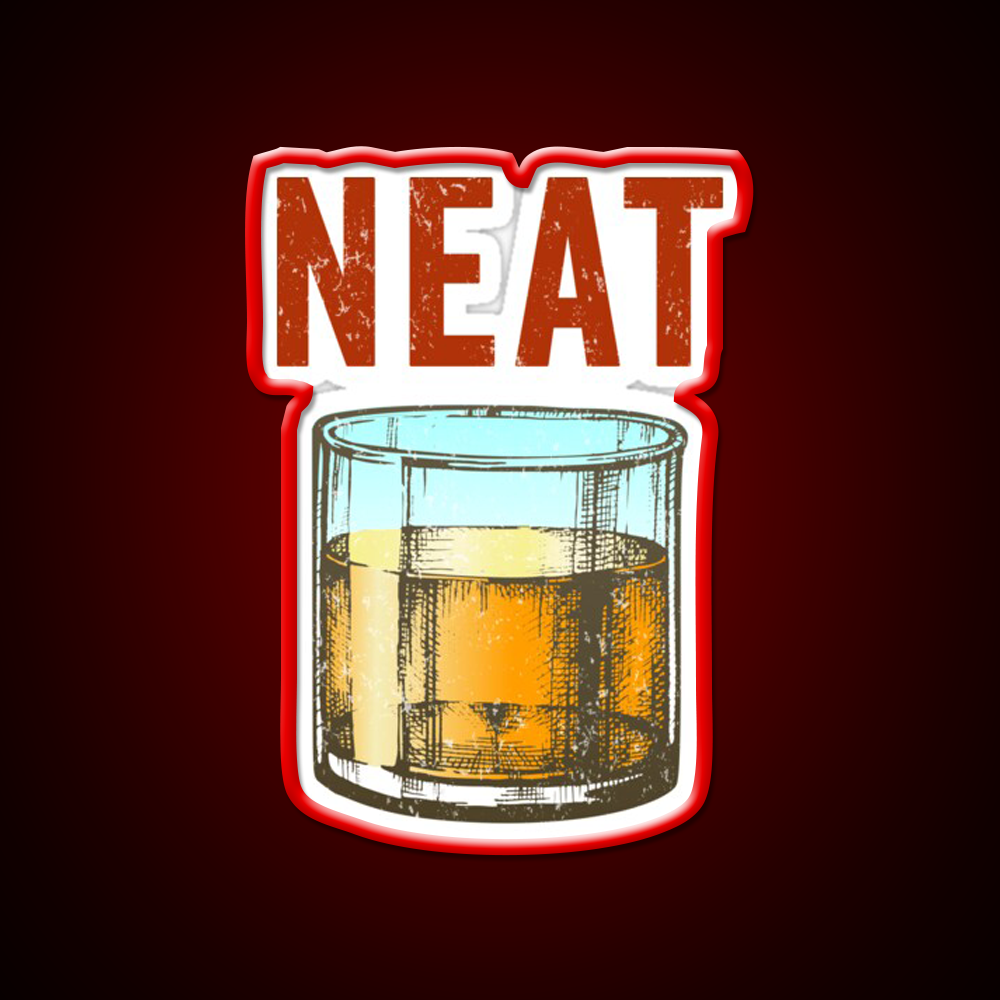 Whiskey Neat Old Fashioned Scotch Drinkers Beer Bar Decor Led Neon Sign Rgb Color - LED neon sign view 10