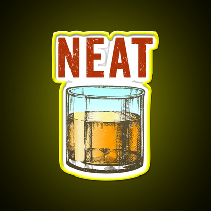 Whiskey Neat Old Fashioned Scotch Drinkers Beer Bar Decor Led Neon Sign Rgb Color - LED neon sign view 7