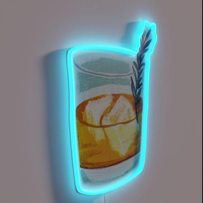 Whiskey On The Rocks Whiskey Lover Rgb Led Neon Sign - Shineneon