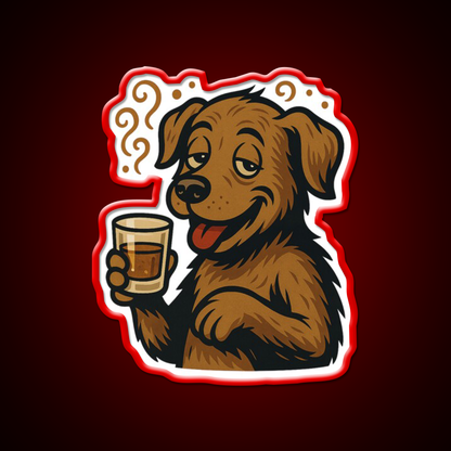 Whiskey Pup Whiskey Drink Bar Led Neon Sign Rgb Color