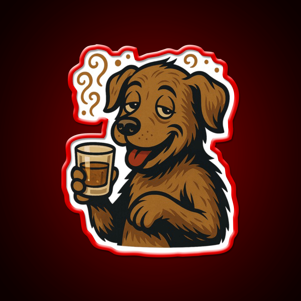 Whiskey Pup Whiskey Drink Bar Led Neon Sign Rgb Color - Shineneon