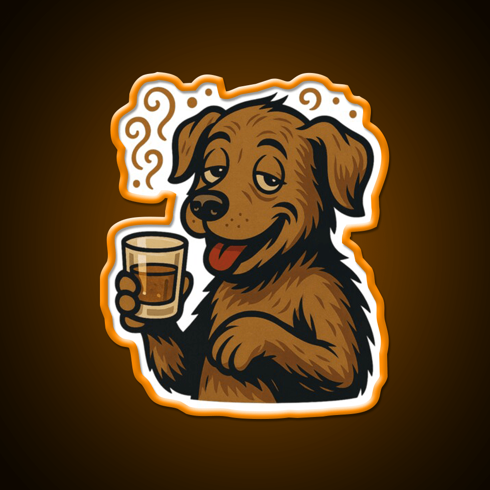 Whiskey Pup Whiskey Drink Bar Led Neon Sign Rgb Color - Shineneon