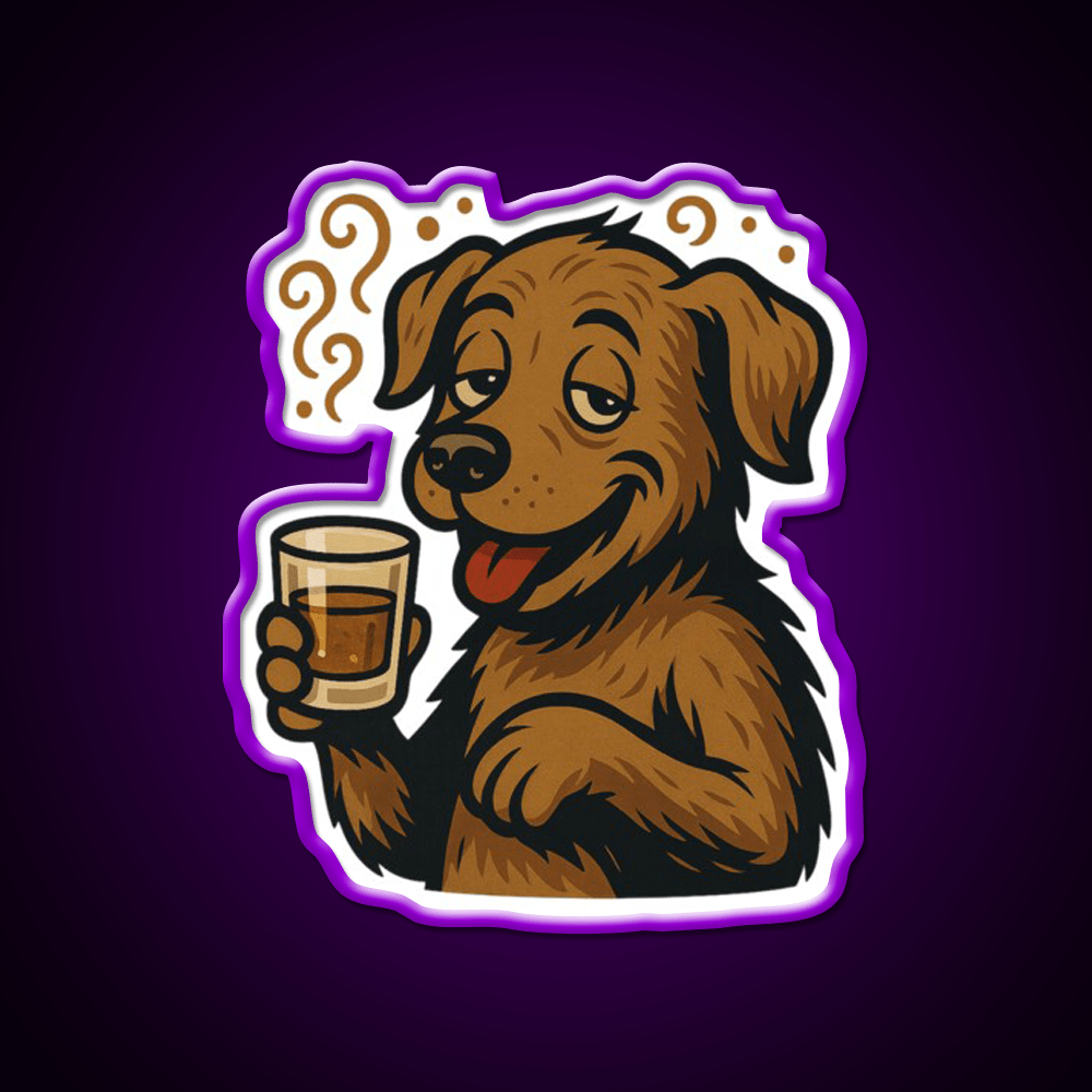 Whiskey Pup Whiskey Drink Bar Led Neon Sign Rgb Color - Shineneon