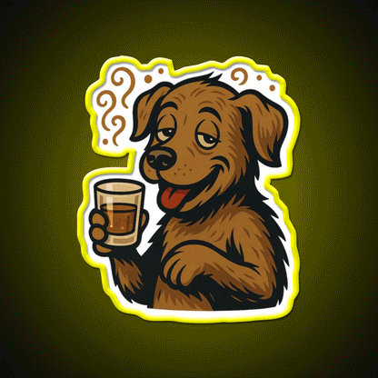 Whiskey Pup Whiskey Drink Bar Led Neon Sign Rgb Color