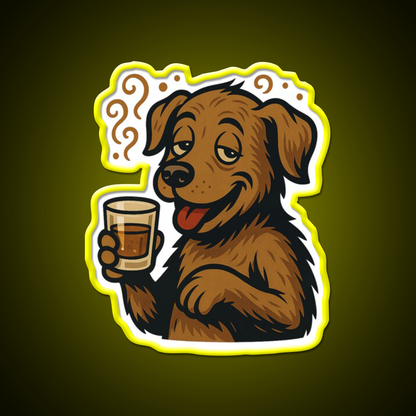 Whiskey Pup Whiskey Drink Bar Led Neon Sign Rgb Color