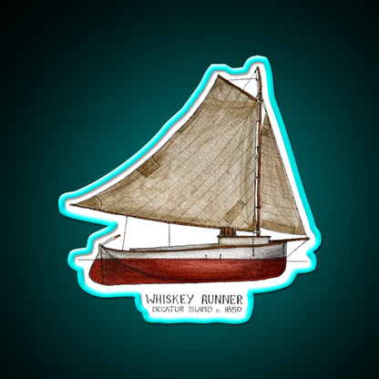 Whiskey Runner Whiskey Drink Bar Led Neon Sign Rgb Color