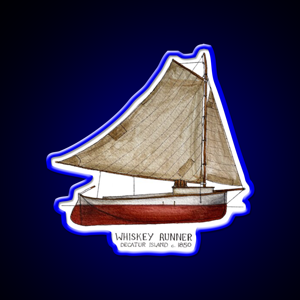 Whiskey Runner Whiskey Drink Bar Led Neon Sign Rgb Color