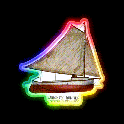 Whiskey Runner Whiskey Drink Bar Led Neon Sign Rgb Color