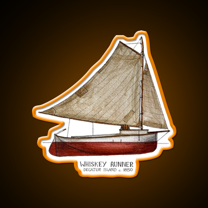 Whiskey Runner Whiskey Drink Bar Led Neon Sign Rgb Color