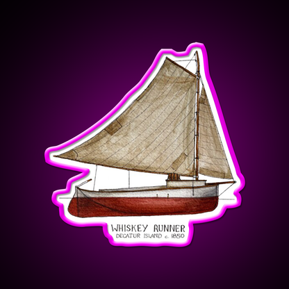 Whiskey Runner Whiskey Drink Bar Led Neon Sign Rgb Color