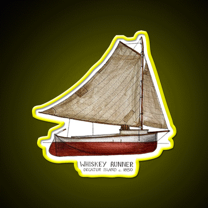 Whiskey Runner Whiskey Drink Bar Led Neon Sign Rgb Color