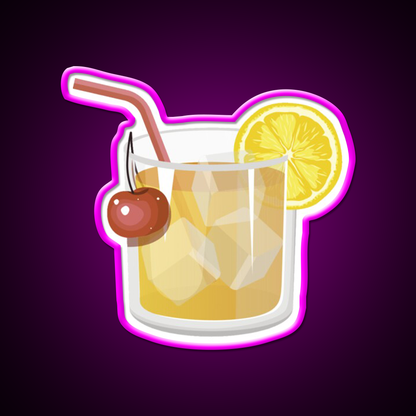 Whiskey Sour Cocktail Bar Decor Led Neon Sign Home Bar Decor Rgb Color - Neon sign mounted on wall in room