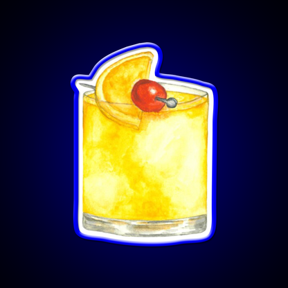 Whiskey Sour Watercolor Painting Cocktail Bar Decor Led Neon Sign Rgb Color - LED neon sign view 5