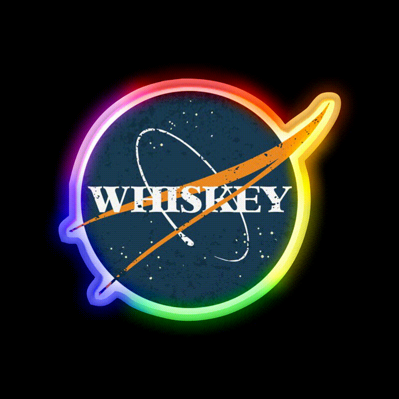 Whiskey Space Vintage Whiskey Drink Bar Led Neon Sign Rgb Color