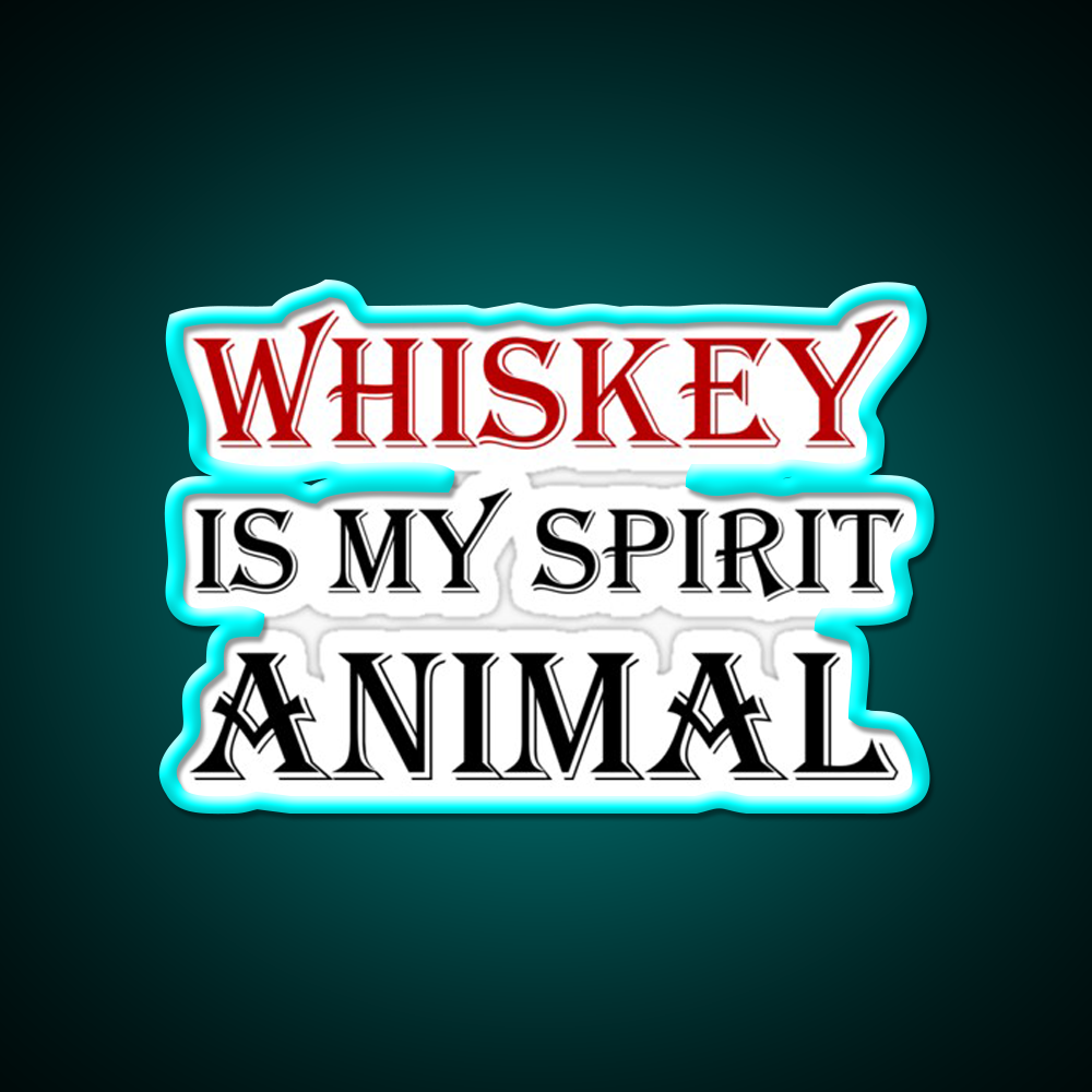 Whiskey Spirit Animal Whiskey Drink Bar Led Neon Sign Rgb Color