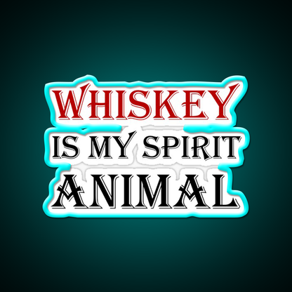 Whiskey Spirit Animal Whiskey Drink Bar Led Neon Sign Rgb Color
