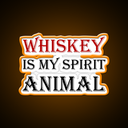 Whiskey Spirit Animal Whiskey Drink Bar Led Neon Sign Rgb Color