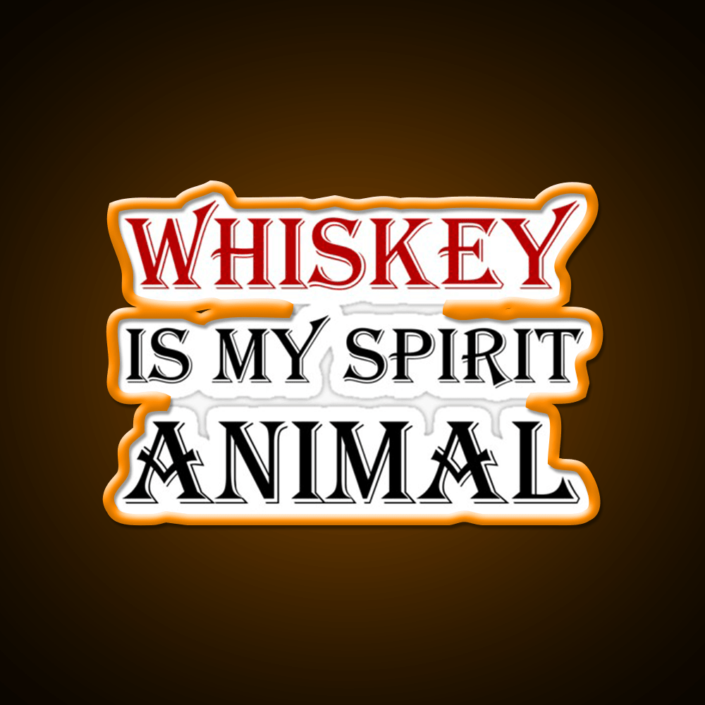 Whiskey Spirit Animal Whiskey Drink Bar Led Neon Sign Rgb Color - Shineneon
