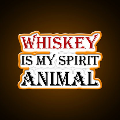 Whiskey Spirit Animal Whiskey Drink Bar Led Neon Sign Rgb Color - Shineneon
