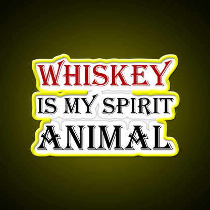 Whiskey Spirit Animal Whiskey Drink Bar Led Neon Sign Rgb Color - Shineneon