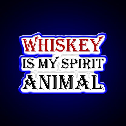 Whiskey Spirit Animal Whiskey Drink Bar Led Neon Sign Rgb Color - Shineneon