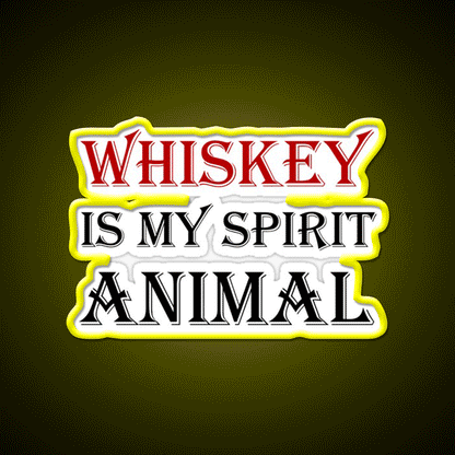 Whiskey Spirit Animal Whiskey Drink Bar Led Neon Sign Rgb Color