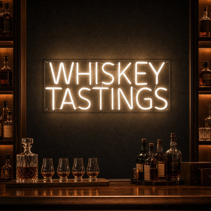 Whiskey Tastings LED Neon Sign high-converting product image