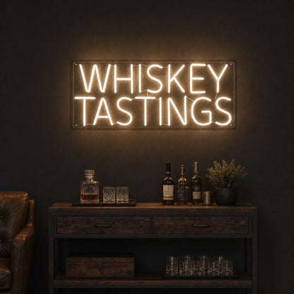 Whiskey Tastings LED Neon Sign size image