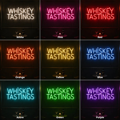 Whiskey Tastings Neon Sign LED Neon Sign color grid