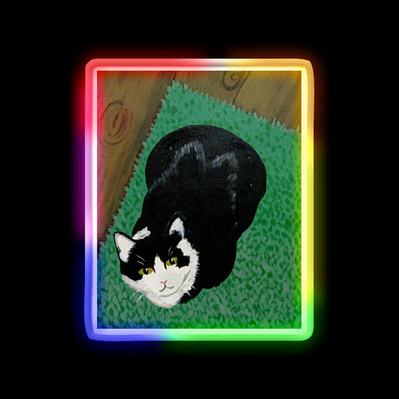 Whiskey The Cat Whiskey Drink Bar Led Neon Sign By Art Rgb Color