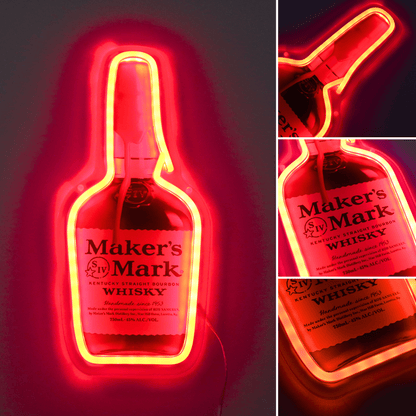 Whiskey USB LED Neon Sign - Bourbon Bar Light for Man Cave & Home Wall Decor - Shineneon