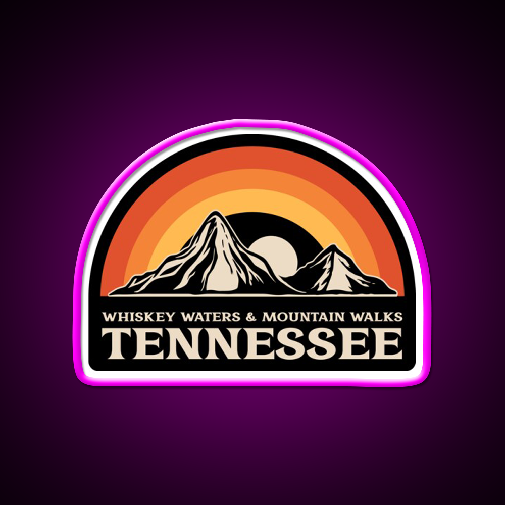 Whiskey Waters Mountain Walks Whiskey Drink Bar Led Neon Sign Rgb Color