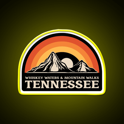 Whiskey Waters Mountain Walks Whiskey Drink Bar Led Neon Sign Rgb Color - Shineneon