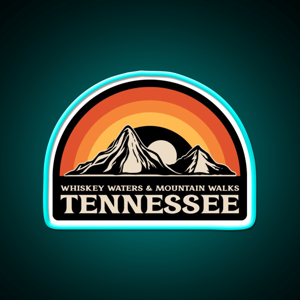 Whiskey Waters Mountain Walks Whiskey Drink Bar Led Neon Sign Rgb Color - Shineneon