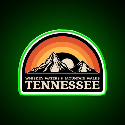 Whiskey Waters Mountain Walks Whiskey Drink Bar Led Neon Sign Rgb Color - Shineneon