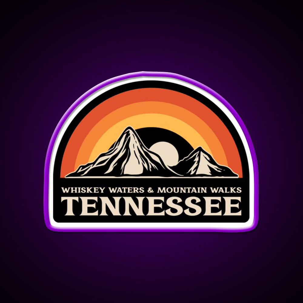 Whiskey Waters Mountain Walks Whiskey Drink Bar Led Neon Sign Rgb Color - Shineneon