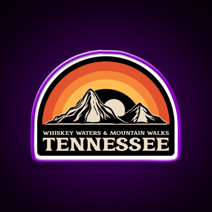 Whiskey Waters Mountain Walks Whiskey Drink Bar Led Neon Sign Rgb Color - Shineneon