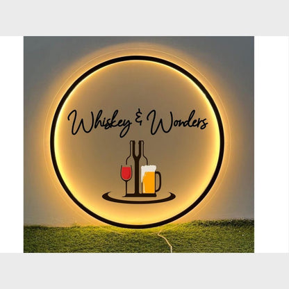 Whiskey Wonders Acrylic Business Logo Sign - Shineneon