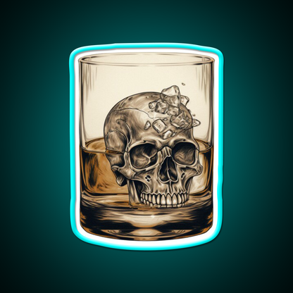 Whisky Skull Essential Whiskey Drink Bar Led Neon Sign Rgb Color