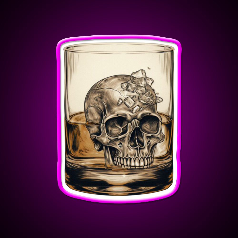 Whisky Skull Essential Whiskey Drink Bar Led Neon Sign Rgb Color
