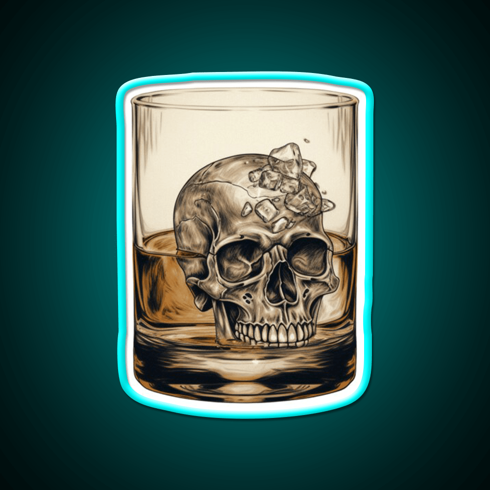 Whisky Skull Essential Whiskey Drink Bar Led Neon Sign Rgb Color - Shineneon