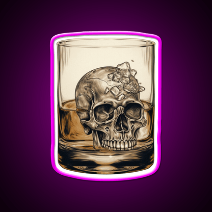 Whisky Skull Essential Whiskey Drink Bar Led Neon Sign Rgb Color - Shineneon