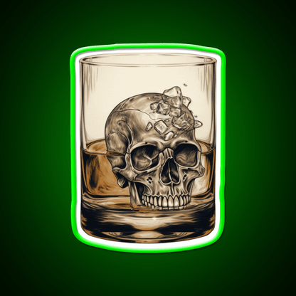 Whisky Skull Essential Whiskey Drink Bar Led Neon Sign Rgb Color - Shineneon