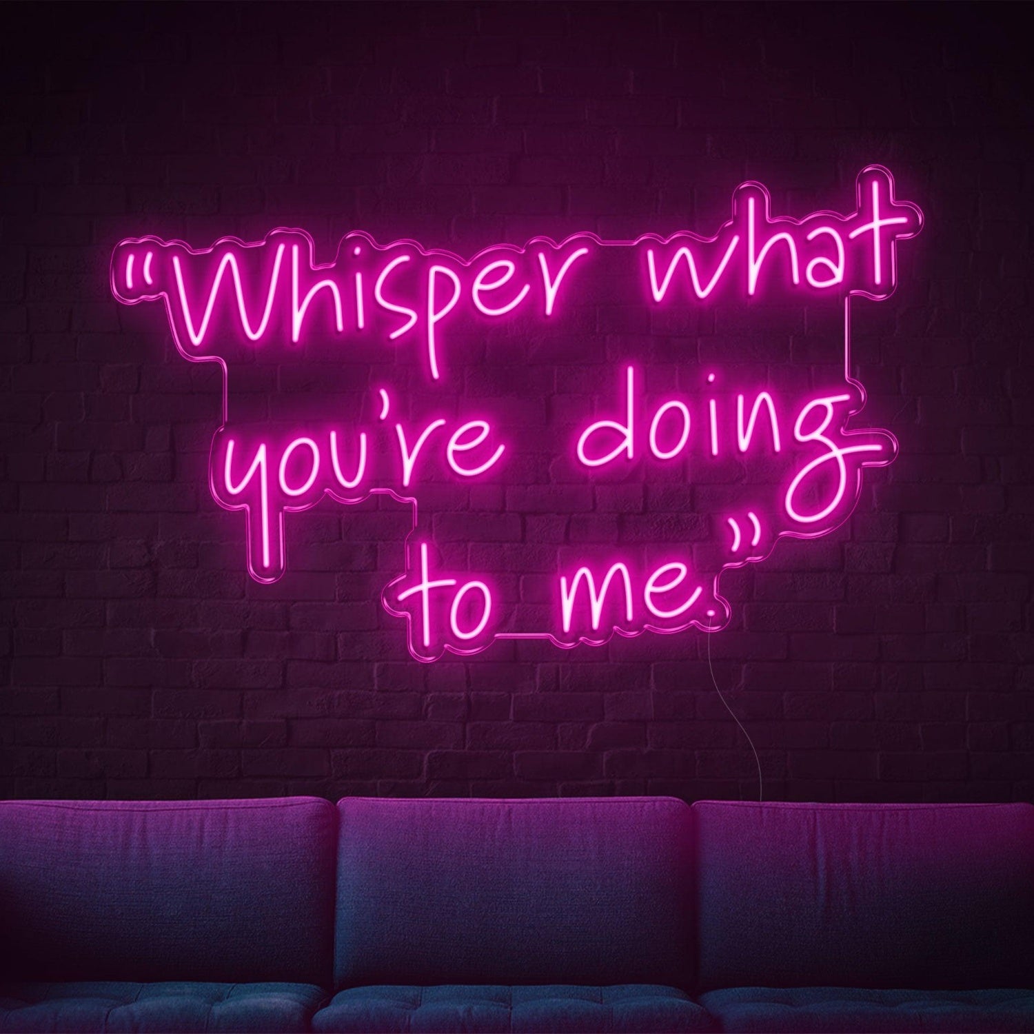 Whisper What Youre Doing To Me Blue Led Neon Sign For Home Bar Wall Art | Shineneon
