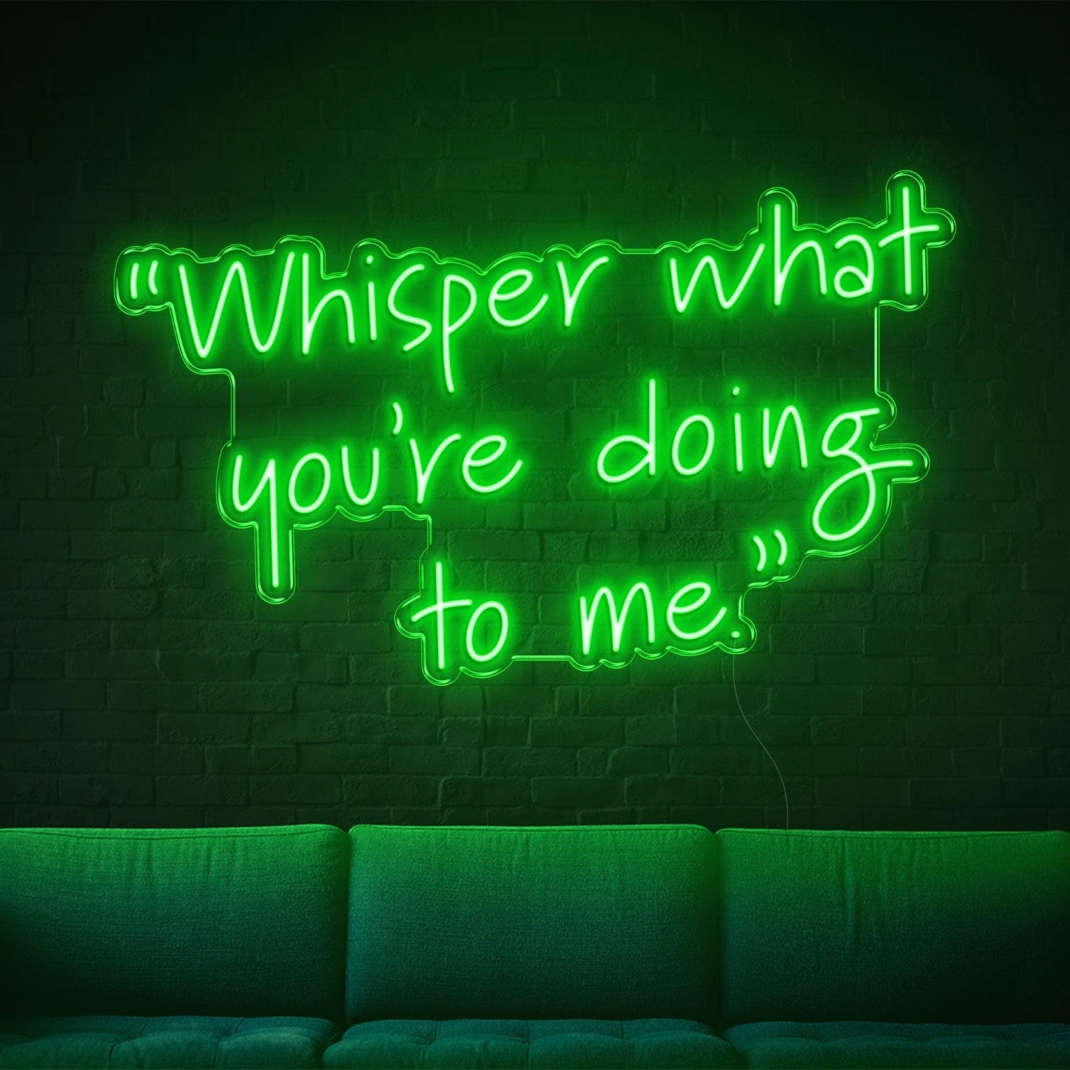Whisper What Youre Doing To Me Blue Led Neon Sign For Home Bar Wall Art | Shineneon