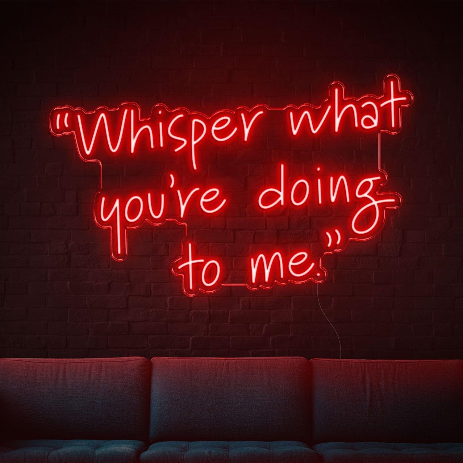 Whisper What Youre Doing To Me Blue Led Neon Sign For Home Bar Wall Art | Shineneon