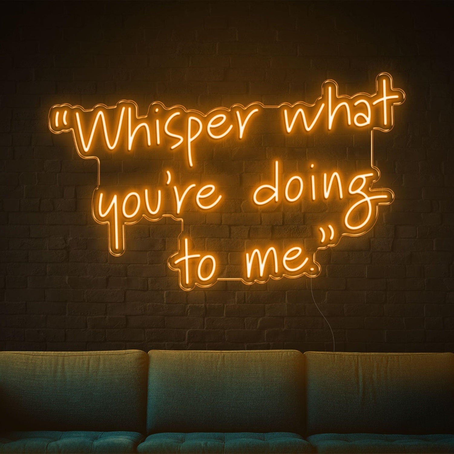 Whisper What Youre Doing To Me Blue Led Neon Sign For Home Bar Wall Art | Shineneon